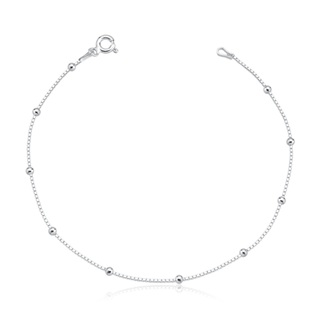 Tornozeleira prata 925 bolinha veneziana - 24cm prata original em Oferta na Shopee