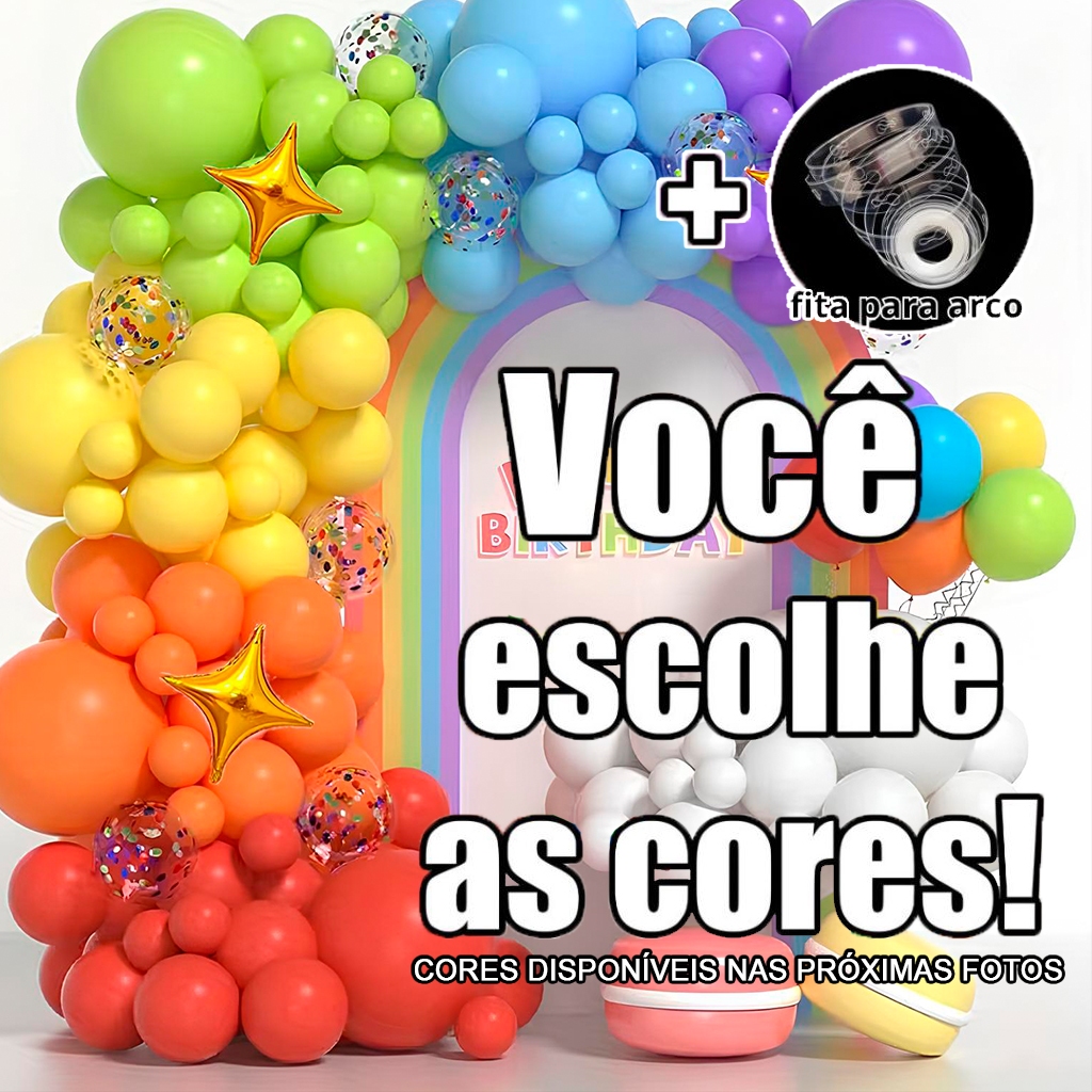 Kit de 150 Balões Coloridos para Arco Desconstruído - Decoração de Festa em Casa em Oferta na Shopee