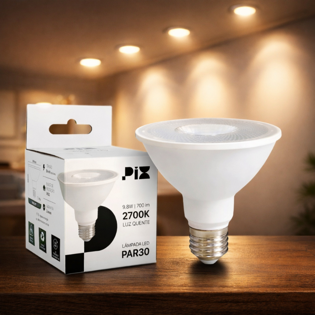 Lâmpada LED PAR30 9,8W E27 Pix Iluminação