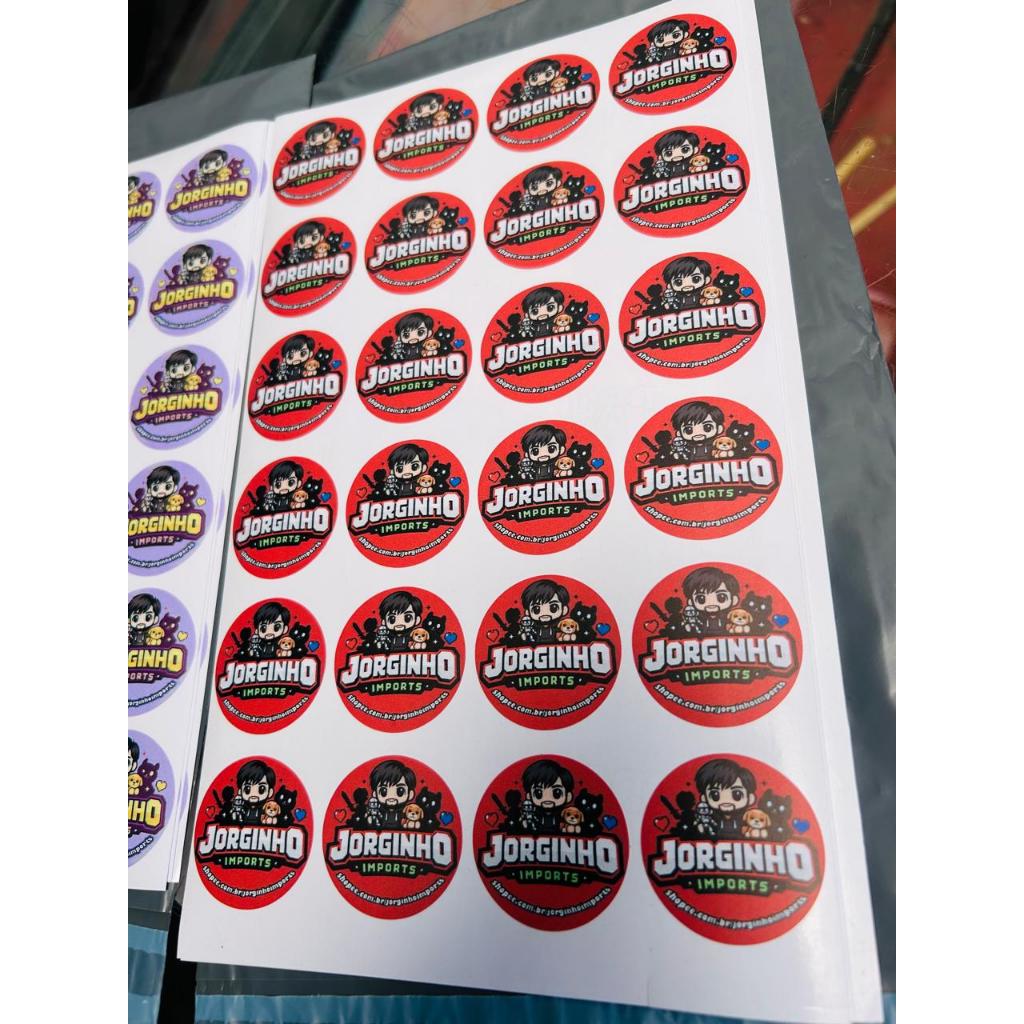 Adesivo Personalizado Sticker Vinil Recorte Eletrônico Ideal para Embalagens e Eventos