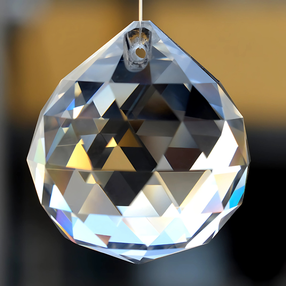 Bolinha Bola Esfera Multifacetada Cristal Transparente K9 5cm 45mm Feng Shui Energia em Oferta na Shopee