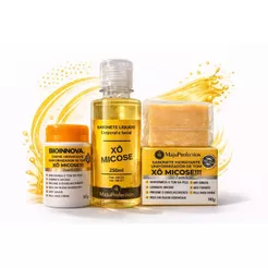 Kit Micosan 3 Itens Creme Clareador Sabonete Barra Líquido Anti Manchas Micoses