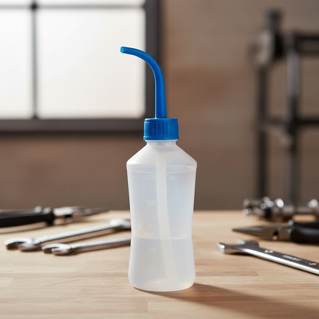 Almotolia Plástica Transparente JProlab 125ml  Para Oficina Indústria e Tattoo clínicas