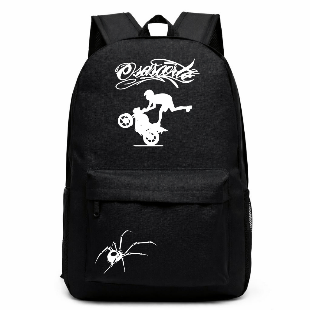 Mochila Estampada Osascorte 244 Motoqueiro Grau Lançamento Empinando Aranha Oficial em Oferta na Shopee