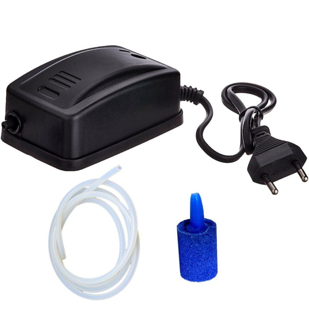 Kit Compressor Oxigenador Aquario De Ar Jeneca + 1 Mangueira  +1 Pedra Porosa