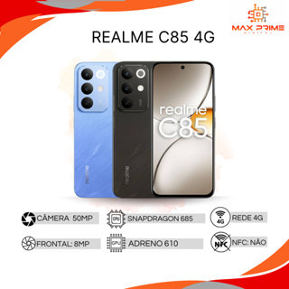 Realme C85 4G,Câmera 50MP, Bateria 7000mAh, 128-256GB / 6-8GB RAM, Processador Qualcomm Snapdragon 685, Versão Global em Oferta na Shopee