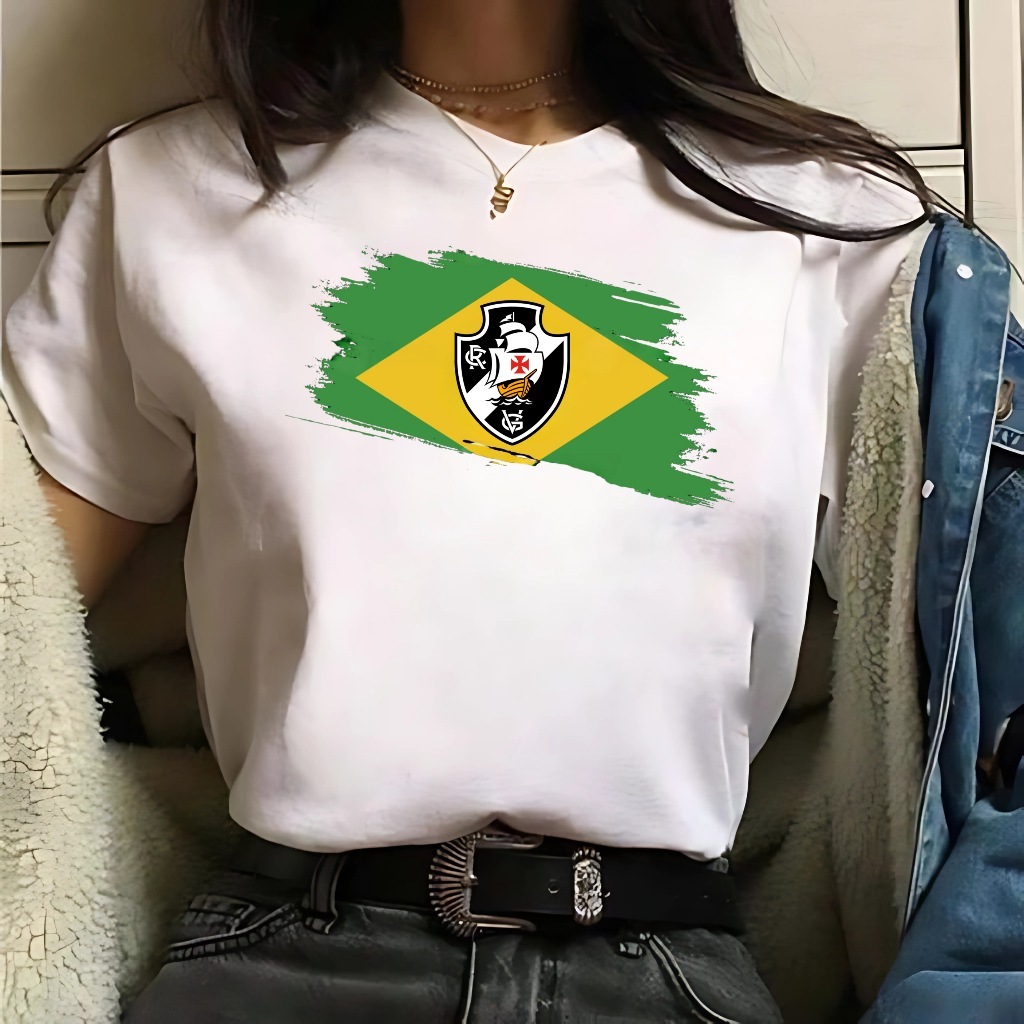 Camisa De Times Feminina Blusa Bandeira Brasil