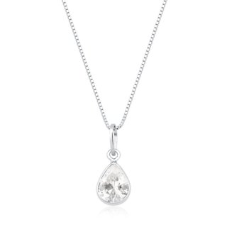 Colar Corrente Prata 925 Ponto de Luz Gota Prata 925 45cm em Oferta na Shopee