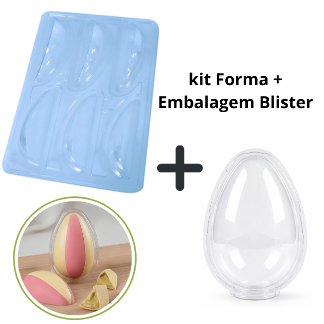 Kit Forma Ovo em Fatias BWB com Embalagem Blister Articulado 250g Lançamento Páscoa 2026 em Oferta na Shopee