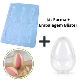 Kit Forma Ovo em Fatias BWB com Embalagem Blister Articulado 250g Lançamento Páscoa 2026 em Oferta na Shopee