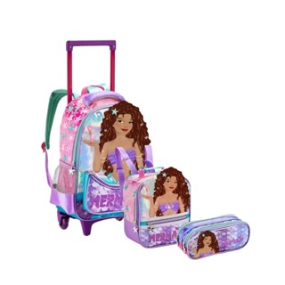 Mochila Infantil Feminina com Rodinhas - Grande Princesas: Resistente, Impermeável e Espaçosa em Oferta na Shopee