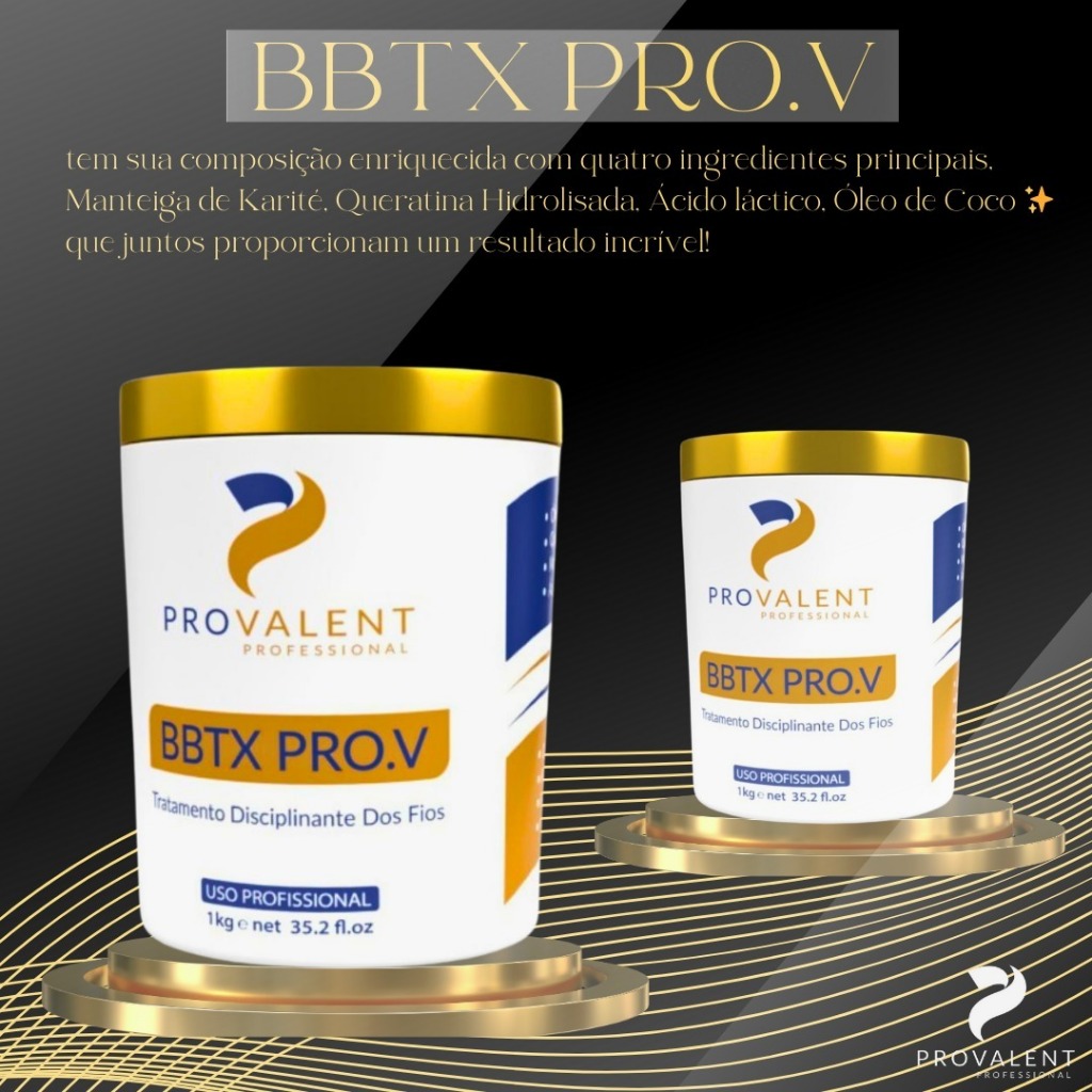 Botox Capilar Provalent Pro.V 1kg – Alinhamento Capilar Profissional, Redução de Frizz e Brilho Intenso
