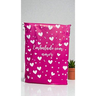 Envelope de segurança Pink 26x36 - Embalado com amor! em Oferta na Shopee
