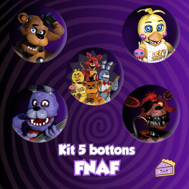 Bottons Five Nights at Freddy’s fnaf - broche alfinete boton bottom button pin em Oferta na Shopee