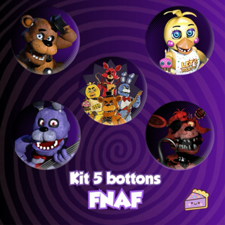 Bottons Five Nights at Freddy’s fnaf - broche alfinete boton bottom button pin em Oferta na Shopee