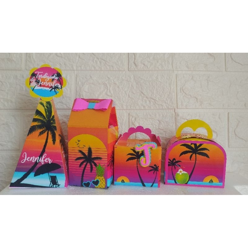 Personalizados Tardezinha 40 peças lembrancinhas caixinhas de aniversário kit festa