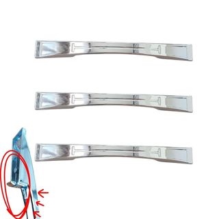 Kit 3 Puxador Encaixe Colormaq 130mm Cromado - Puxador para Armário de Aço de Encaixe
