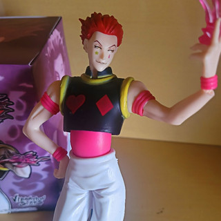 Boneco Action Figure Hisoka - Anime HunterxHunter com caixa original personagem Hisoka alta qualidade