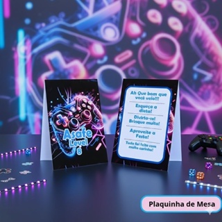 Kit Plaquinha de Agradecimento Video game - Centro de Mesa - Personalizados - Lembrancinha - Festa infantil - Decoração em Oferta na Shopee
