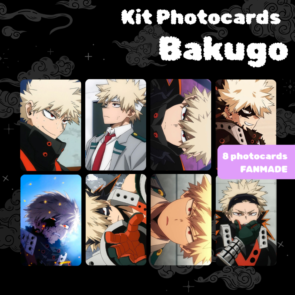 My Hero Academia Photocards Bakugo Midoriya Todoroki Kirishima Denki Anime Boku No Hero Fanmade em Oferta na Shopee