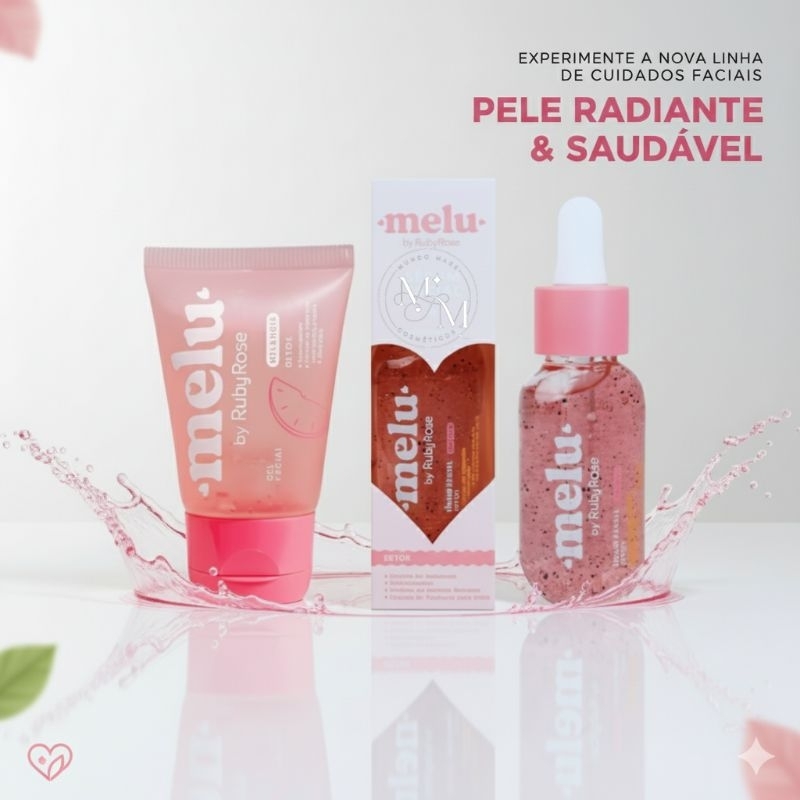 Kit Sérum + Creme Facial - Melu em Oferta na Shopee