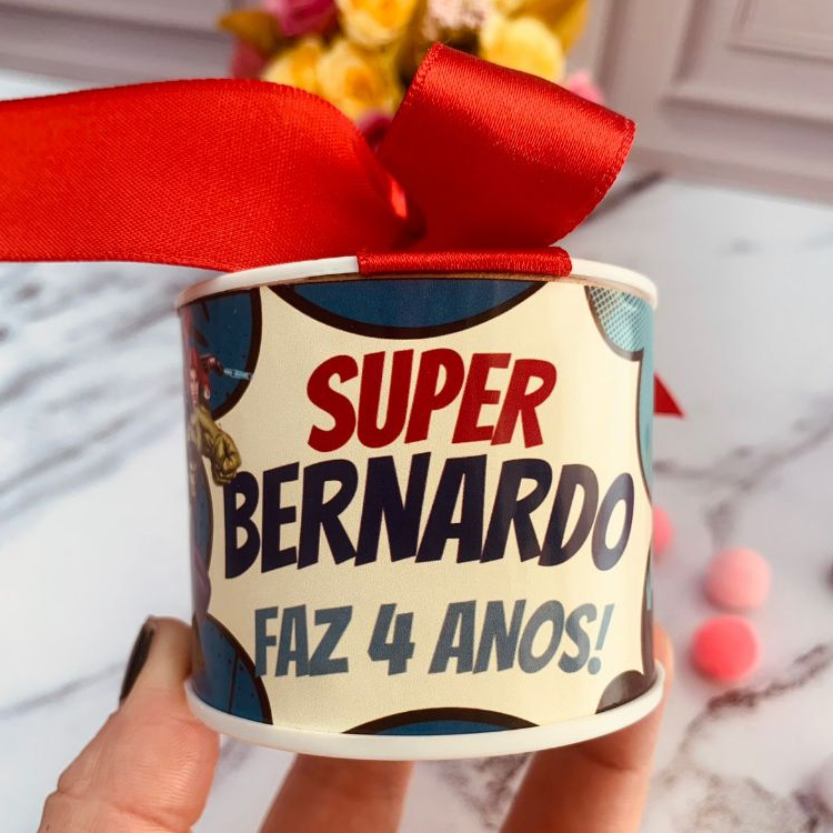 Kit tubolata personalizada Vingadores - Lembrancinha maternidade | batizado | aniversário | chá de bb