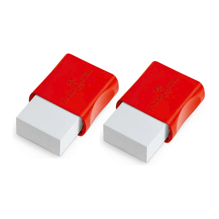 Kit 2 Borrachas Faber Castell Para Lápis Material Escolar Apaga Bem Não Mancha Papel em Oferta na Shopee