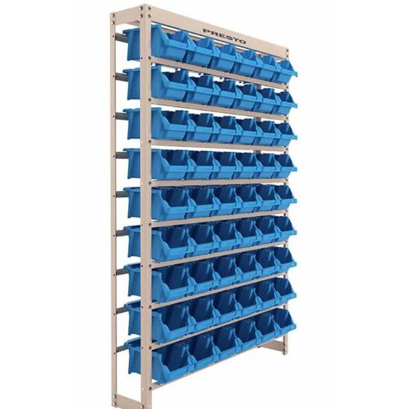 Kit Estante Gaveteiro com 54 Gavetas Nr. 5 Azul PRESTO