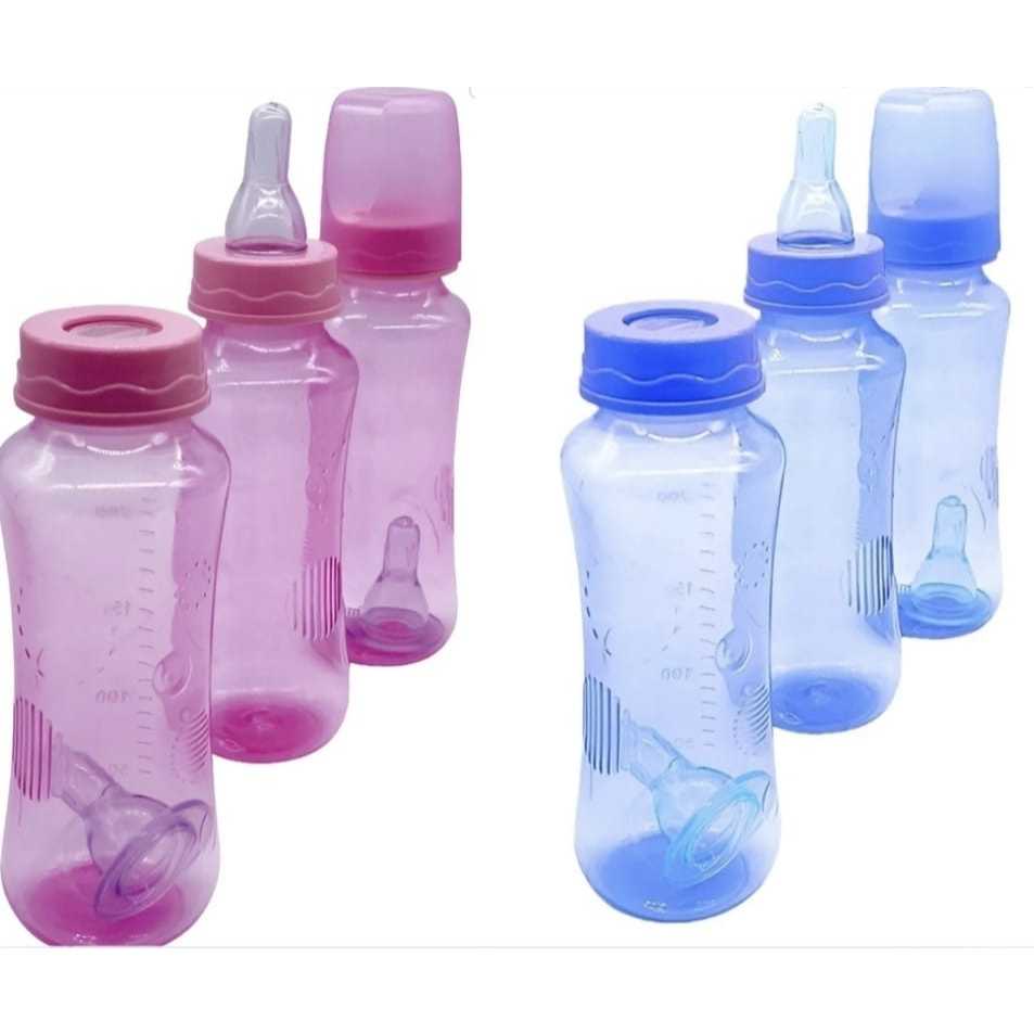 kit com 3 mamadeiras 240 ML Marca Amplas