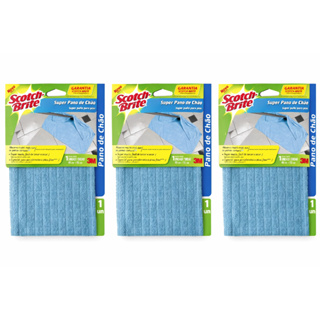 Kit 3 Super Pano De Chão Scotch-brite Azul 3m em Oferta na Shopee