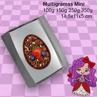 Embalagem Multigramas  com suporte para ovo 100/150/250g em papel Branco - 14,5x11x5 cm - Pacote com 10 unidades em Oferta na Shopee