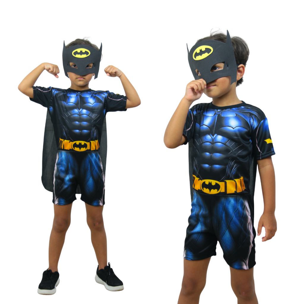 Roupa Fantasia Festa Infantil, Menino Personagem Batman em Oferta na Shopee