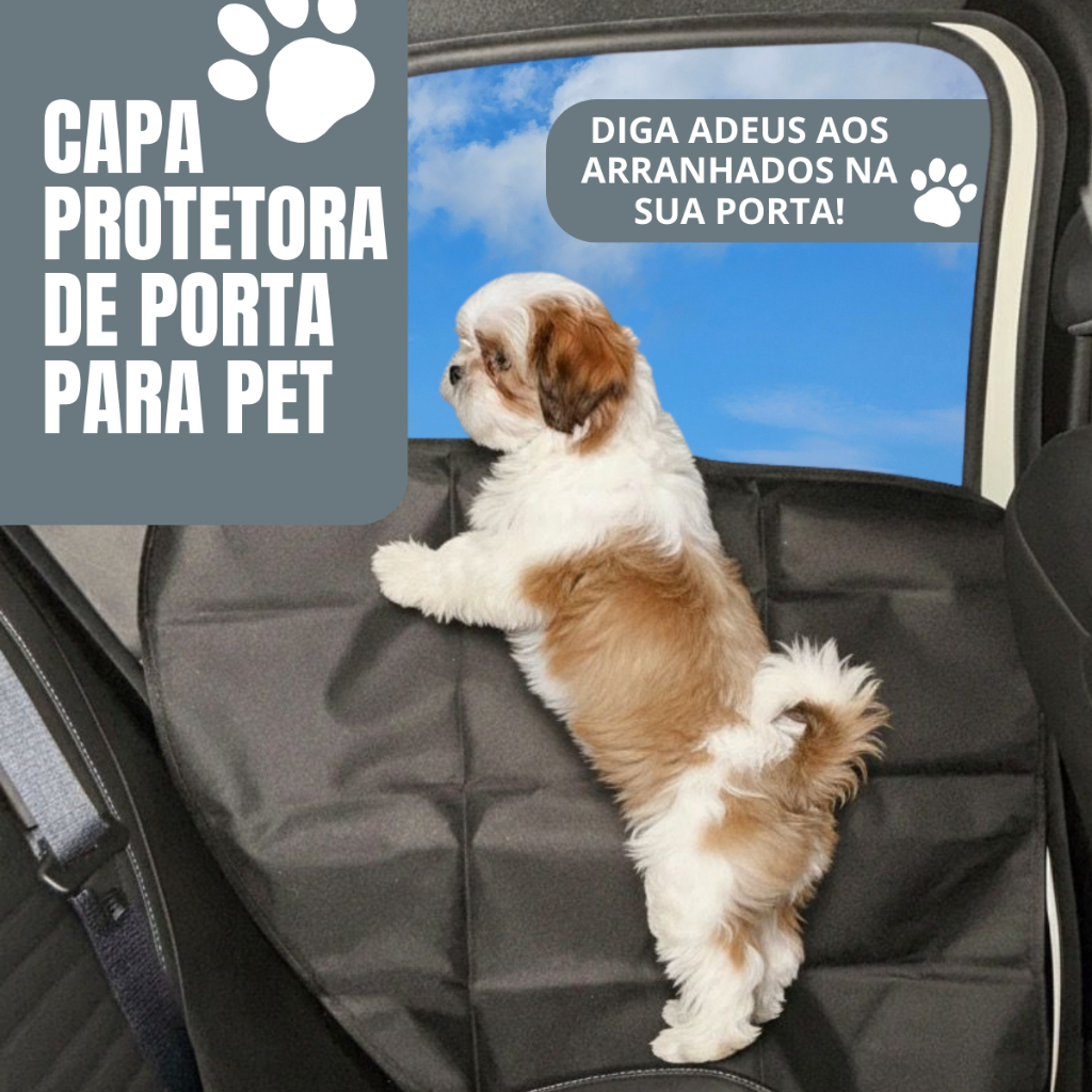 Capa Protetora de Porta para Carro Pet Impermeável – Protege Contra Arranhões e Pelos ENVIO IMEDIATO