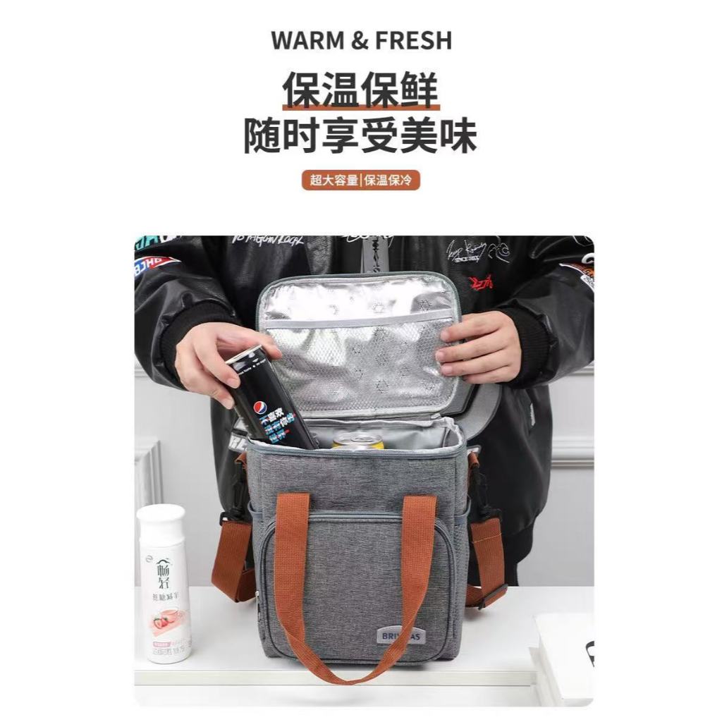 Bolsa Térmica Grande com Dois Andares Porta Marmita Fitness Com Alça De Mão e Ombro Transversal em Oferta na Shopee