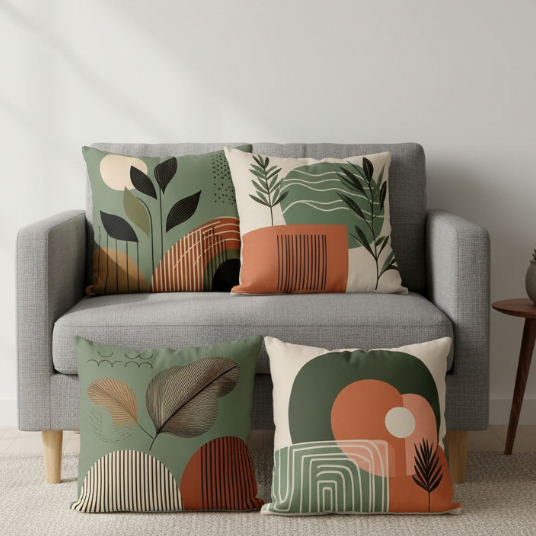 Kit 4 capas de almofadas decorativas 45x45