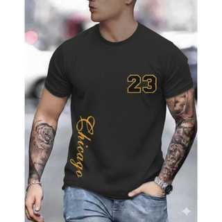 Camiseta Masculina Chicago 23 – Estilo Urbano Esportivo 100% Algodão