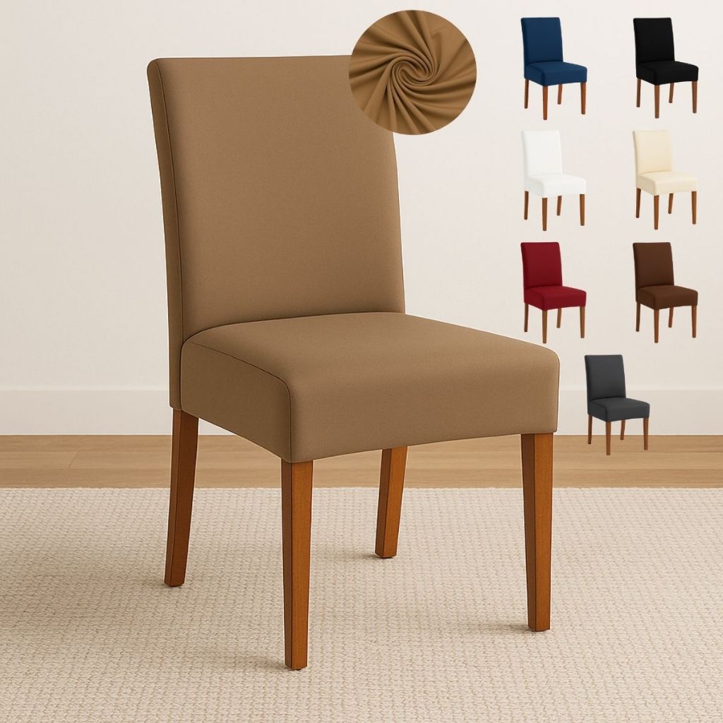 Capa de Cadeira Jantar Kit com 6 / 4 e 2 Lugares Protetora Malha Gel Com Elástico Ajustável em Oferta na Shopee