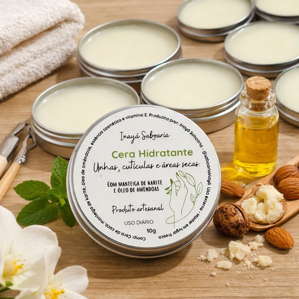 Cera Hidratante para Cutículas, Unhas e Áreas Secas – Artesanal 10g em Oferta na Shopee