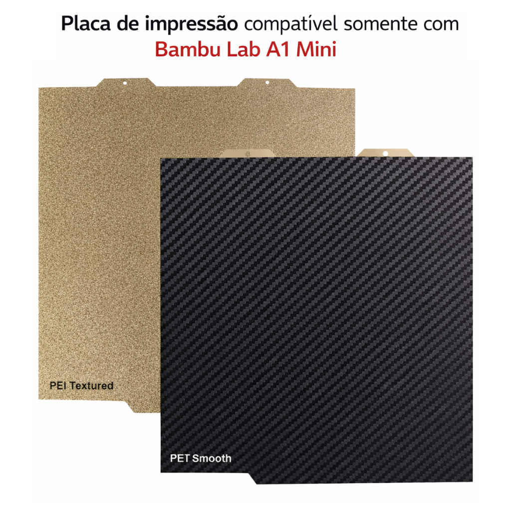 Placa de Impressão para Impressora 3D Bambu Lab A1 Mini 180x180mm