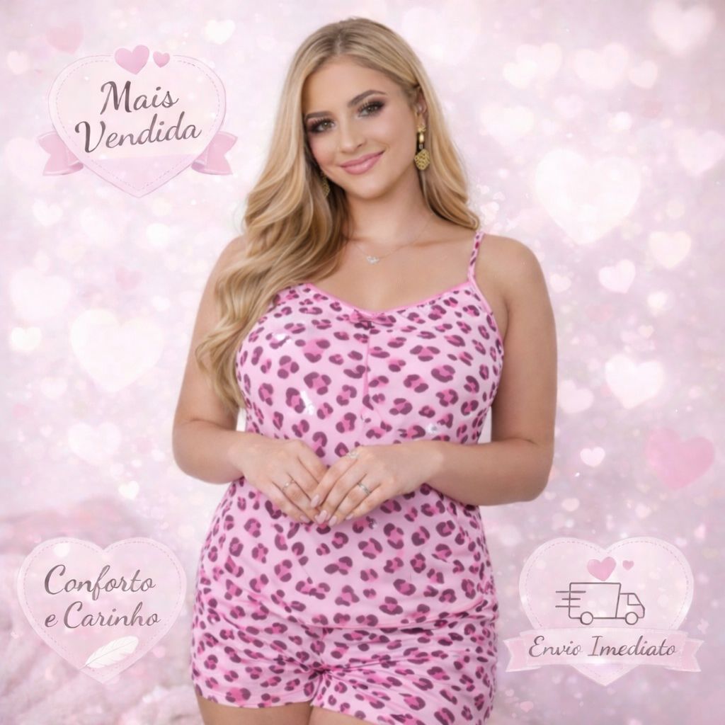 Pijama Baby Doll Conjunto Barato Promoção