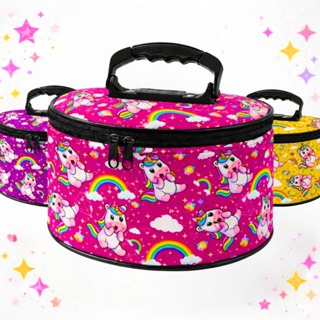 Necessaire Feminina Organizadora para Viagem e Maquiagem Cosméticos - Unicórnio em Oferta na Shopee