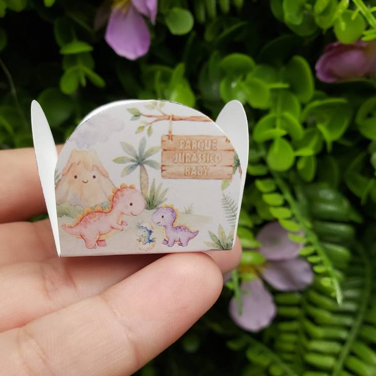 Forminha para Doce e Brigadeiro - Personalizada do Baby Dino - Forminha Dinossauro - forminhas Para Aniversario