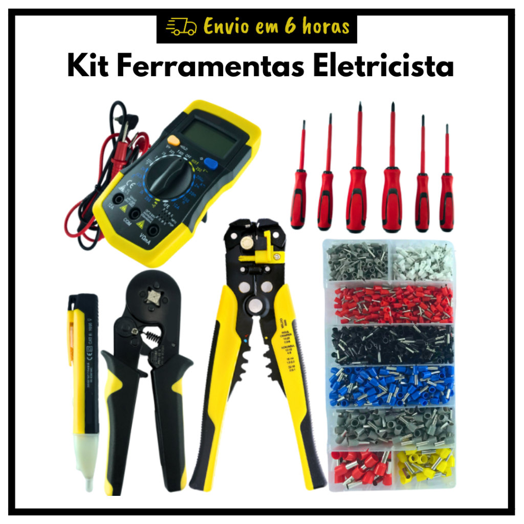 Alicate Desencapador Crimpar Descascador Terminal  Multímetro Digital Caneta Chaves Isoladas em Oferta na Shopee