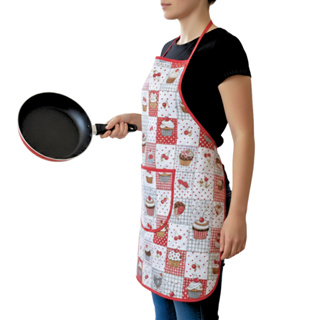 Avental com Bolso para Cozinha Feminino Estampas Variadas Decoratio em Oferta na Shopee