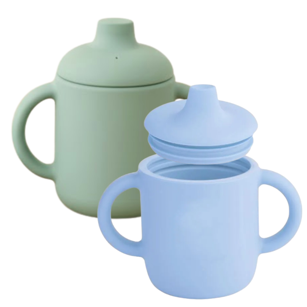 Copo de Treinamento Em Silicone Transição Introdução Alimentar 120ml Bebê Plinu Verde Azul em Oferta na Shopee