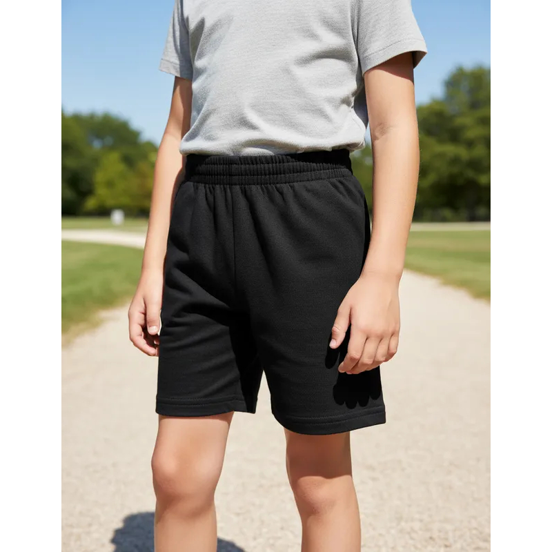 Bermuda Básica Moletinho Infantil Penteado Unissex 1 ao 10 anos