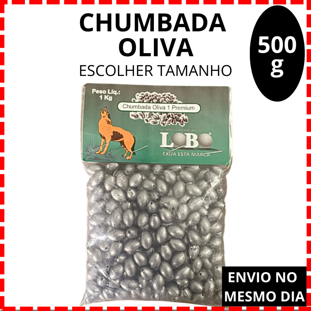 Chumbada de Pesca Oliva (500g) - Escolher tamanho