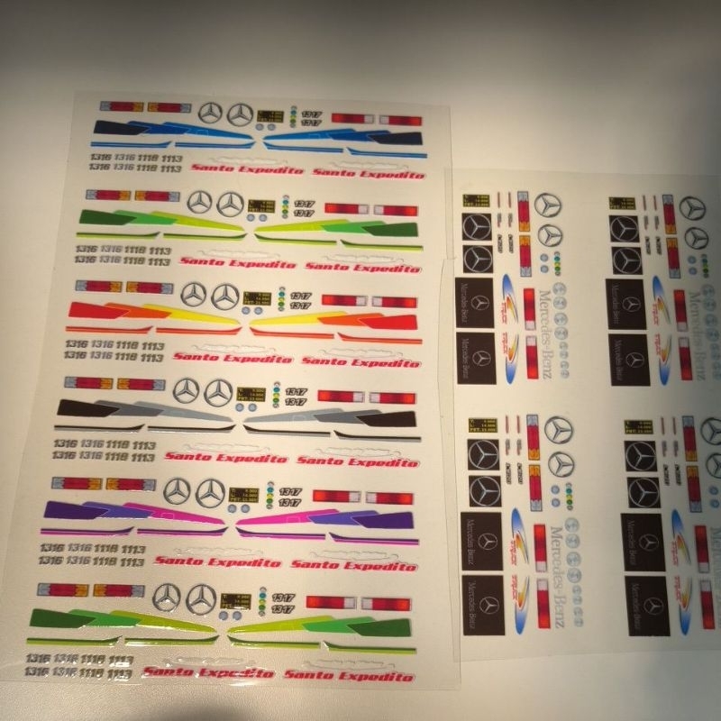 Kit de adesivos DTF para caminhão Mercedes scala 1:32 em Oferta na Shopee