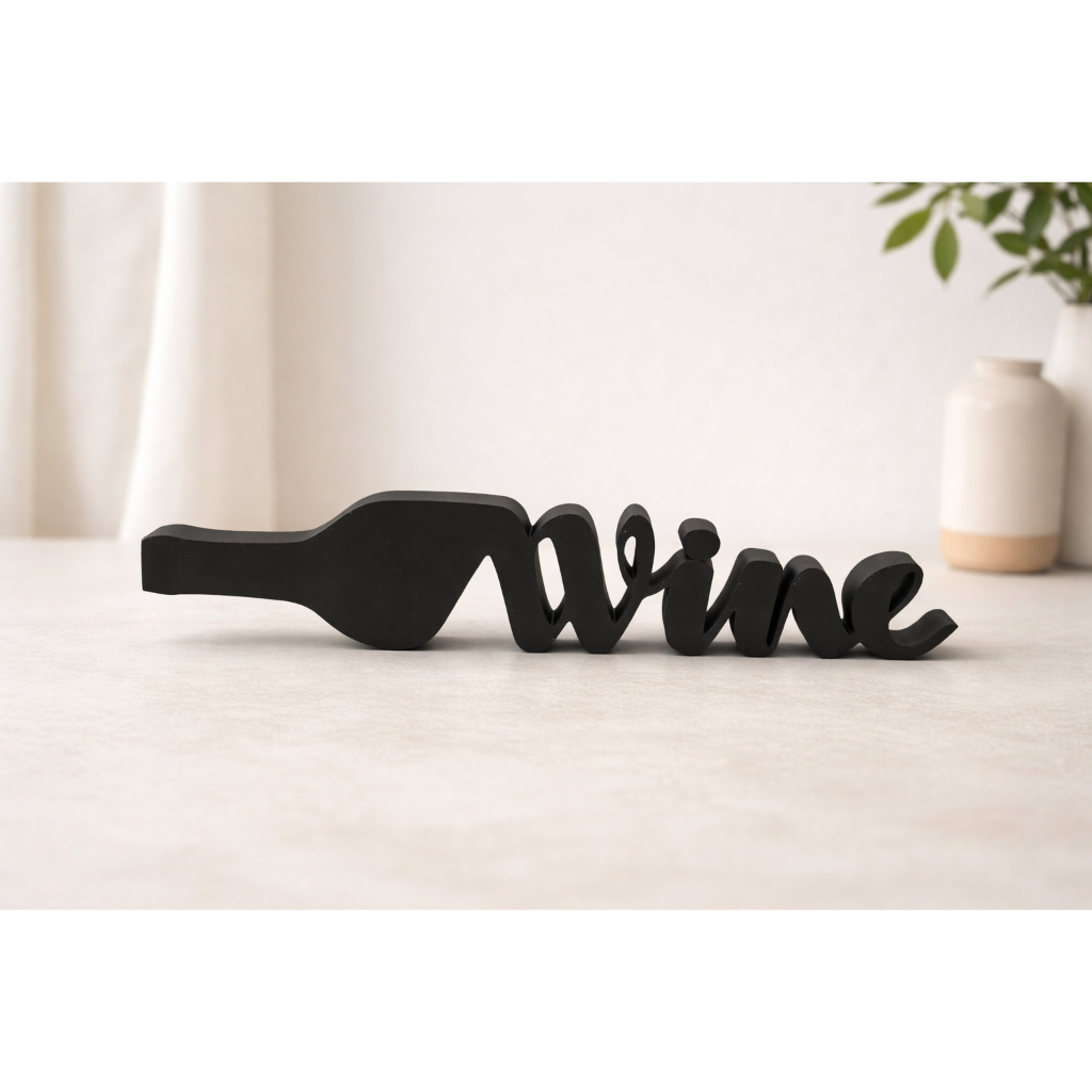 Letreiro Decorativo “Wine” – Amantes de Vinho | Criativo | Decoração em Oferta na Shopee