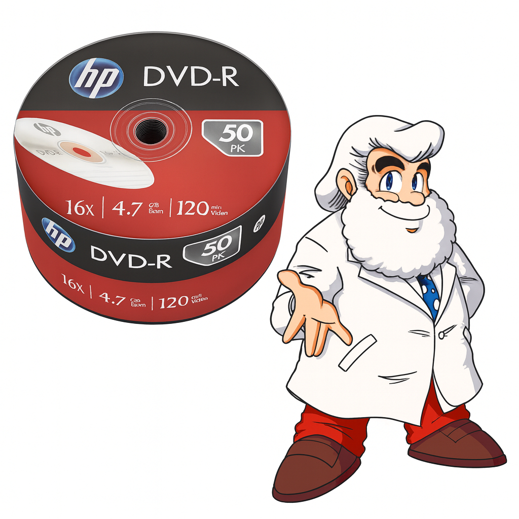 100 Unidades De Mídia Virgem Dvd-r 4.7gb 120min 16x - Hp